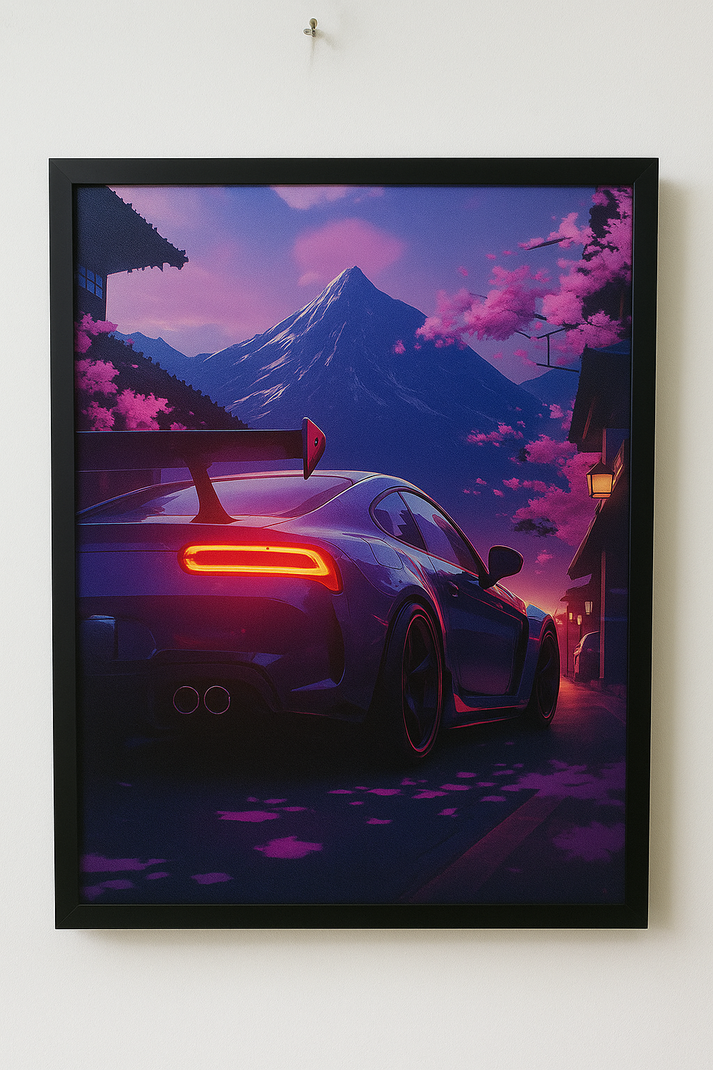 Premium 18*24" Vapourwave Car Canvas Neon Art Frame