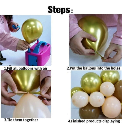 155 Pc Boho Coffee Brown Balloon Garland Kit | Neutral Arch Decorations