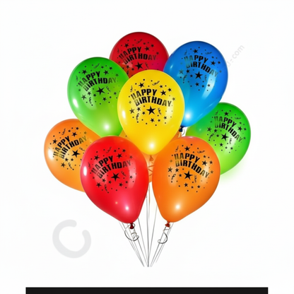 5-Pack LED Light Up Balloons | Glowing Happy Birthday Party Decorations