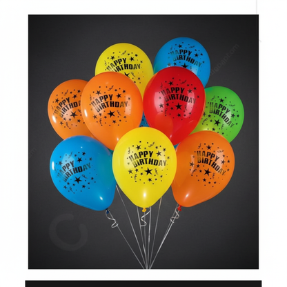 5-Pack LED Light Up Balloons | Glowing Happy Birthday Party Decorations