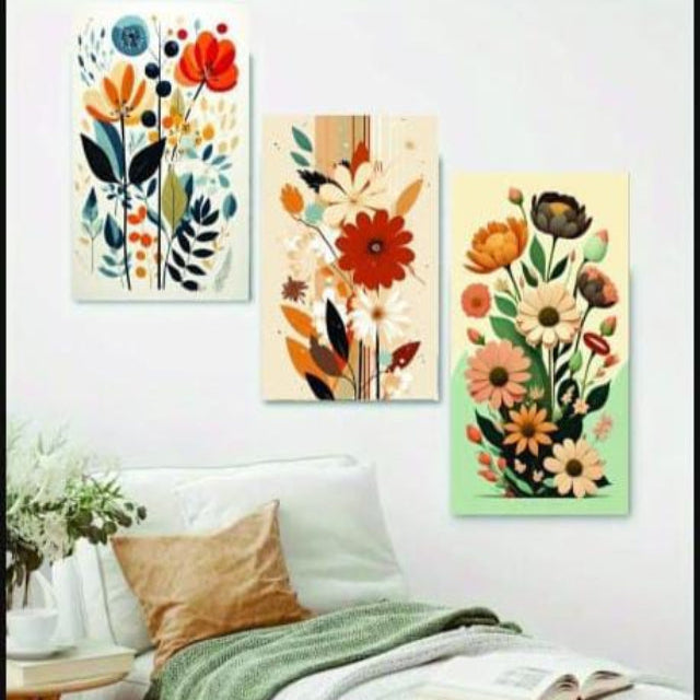 3-Piece Wooden StickyTile Frame Set – 8x11 Inch Wall Art Frames with Double Tape