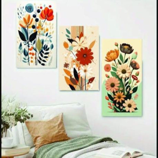 3-Piece Wooden StickyTile Frame Set – 8x11 Inch Wall Art Frames with Double Tape