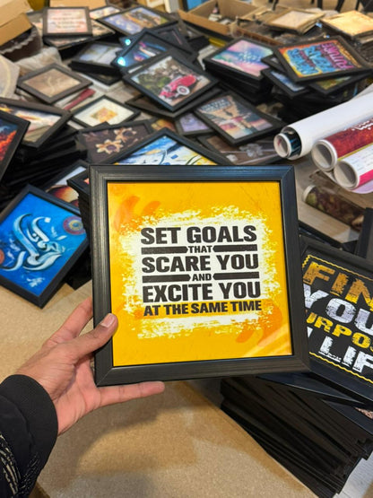 Set of 5 Motivational Quote Frames | 8*8" Office & Desk Decor Bundle