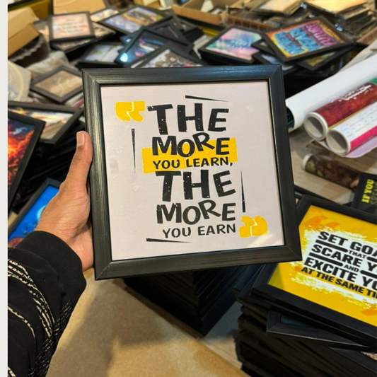 Set of 5 Motivational Quote Frames | 8*8" Office & Desk Decor Bundle