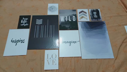 Motivational Wooden Wall Art Frame Set of 10 | Inspirational Quotes & Modern Decor Frames in Multi Sizes for Home, Office & Study Room Decoration