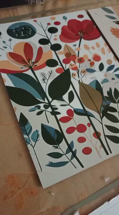 3-Piece Wooden StickyTile Frame Set – 8x11 Inch Wall Art Frames with Double Tape